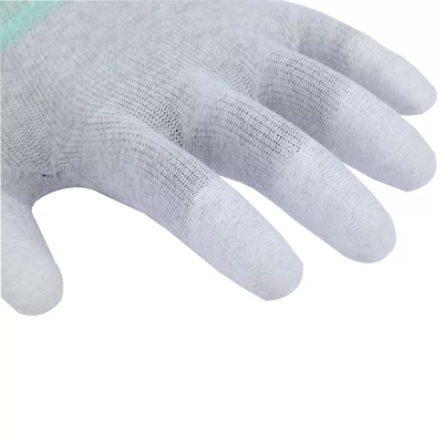 คาร์บอนไฟเบอร์ที่ถักด้วยปลายนิ้ว PU เคลือบป้องกันไฟฟ้าสถิตย์ TOP Fit ESD Cut Resistant Gloves Electronics Working