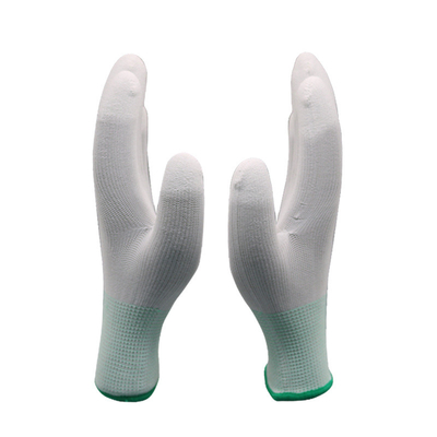 ถุงมือทำงานเพื่อความปลอดภัย ESD แบบจุ่มสีดำป้องกันไฟฟ้าสถิตย์ Pu Touchscreen Extreme Grip