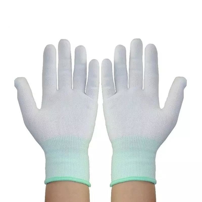 PU Electronic Work Anti Static Esd Glove พร้อม PVC Dot Coated
