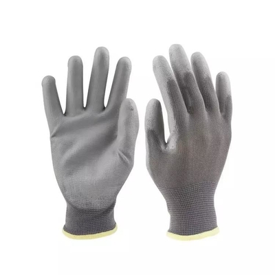 ถุงมือป้องกันไฟฟ้าสถิตที่ถักด้วยไนลอน PU เคลือบคลีนรูม Palm Fit ESD Safety Gloves