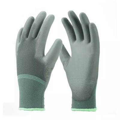 ถุงมือป้องกันไฟฟ้าสถิตที่ถักด้วยไนลอน PU เคลือบคลีนรูม Palm Fit ESD Safety Gloves