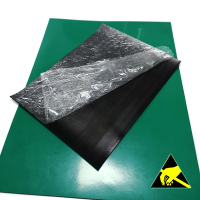 สีฟ้าสีเขียวสีดำ 2mm 3mm Electrostatic Skin ESD Rubber Mat สำหรับ Workbench