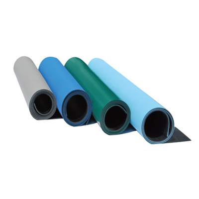 สีเขียว 1.2mx10m 2mm ESD แผ่นยางป้องกันไฟฟ้าสถิตย์สำหรับโต๊ะทำงาน