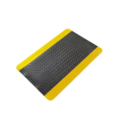 คลีนรูมนำไฟฟ้าป้องกันไฟฟ้าสถิตย์สีดำและสีเหลือง ESD Anti Fatigue Mat With Lock