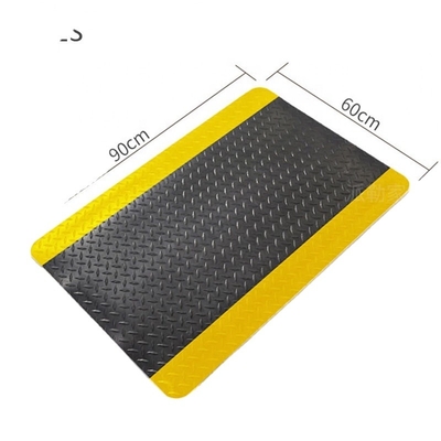 คลีนรูมนำไฟฟ้าป้องกันไฟฟ้าสถิตย์สีดำและสีเหลือง ESD Anti Fatigue Mat With Lock