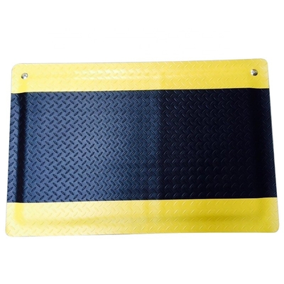 คลีนรูมนำไฟฟ้าป้องกันไฟฟ้าสถิตย์สีดำและสีเหลือง ESD Anti Fatigue Mat With Lock