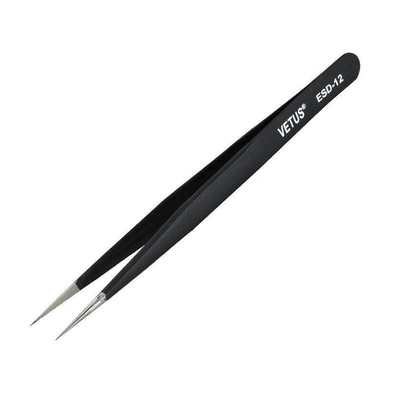 แหนบต่อขนตา VETUS แหนบสีชมพู High ESD Anti - Static Lash Tweezer ทนทานและทนทาน