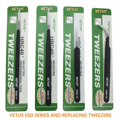 VETUS แหนบคิ้วสแตนเลสเครื่องมือต่อขนตาปลอมซ่อมแซม Hyperfine ทั้งหมดสำหรับการสร้างเล็บขนตา