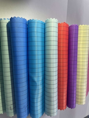 ป้องกันไฟฟ้าสถิตย์ ESD 5mm / 4mm Grid Strip ผ้าโพลีเอสเตอร์ 98% Polyester + 2% Conductive Filament