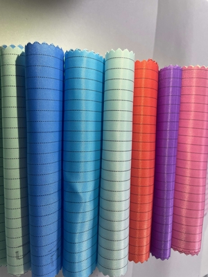 ป้องกันไฟฟ้าสถิตย์ ESD 5mm / 4mm Grid Strip ผ้าโพลีเอสเตอร์ 98% Polyester + 2% Conductive Filament