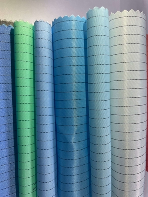 ผ้าโพลีเอสเตอร์ป้องกันไฟฟ้าสถิตย์ ESD Cleanroom Polyester Grid ผ้า ESD 0.5 ซม. Pitch Grid