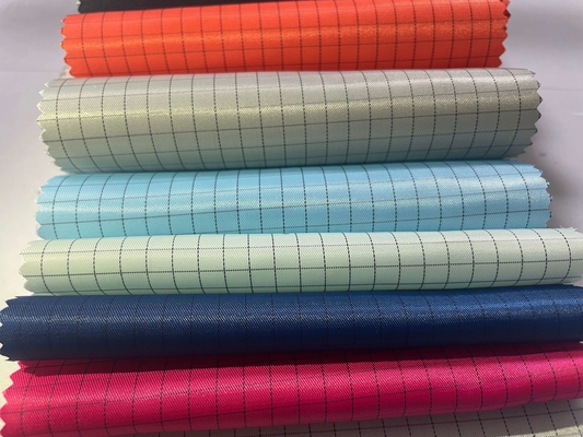 5mm ESD Grid Polyester Anti Static Anti Static Cleanroom ผ้านำไฟฟ้าผ้าปลอดฝุ่น