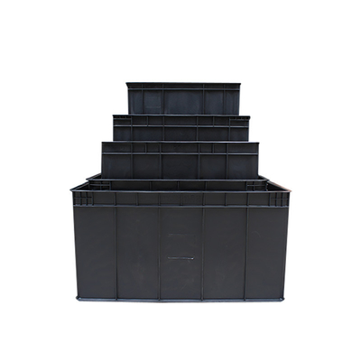 คอนเทนเนอร์ถาดพลาสติก Esd ป้องกันไฟฟ้าสถิตย์ถาดส่วนประกอบ Esd กล่องป้องกันไฟฟ้าสถิตย์ถังนำไฟฟ้าสำหรับอุปกรณ์อิเล็กทรอนิกส์