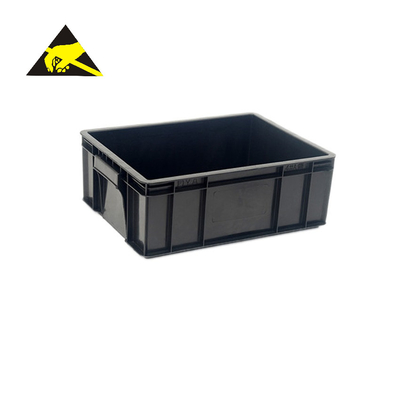 อุปกรณ์บรรจุภัณฑ์รีไซเคิล ESD Tote กล่องเก็บของป้องกันไฟฟ้าสถิตย์ Esd Pcb ถาดสำหรับการประชุมเชิงปฏิบัติการทางอิเล็กทรอนิกส์