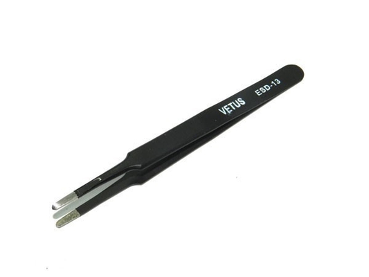 ESD Industrial ทนทาน Vetus Lash Tweezers สแตนเลสแหนบโค้ง