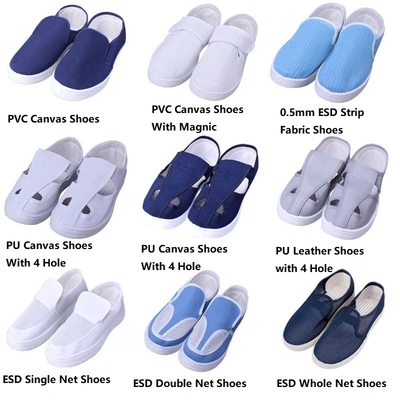 Cleanroom Breathable Anti Static ESD รองเท้าสีขาว ESD Safety Shoes