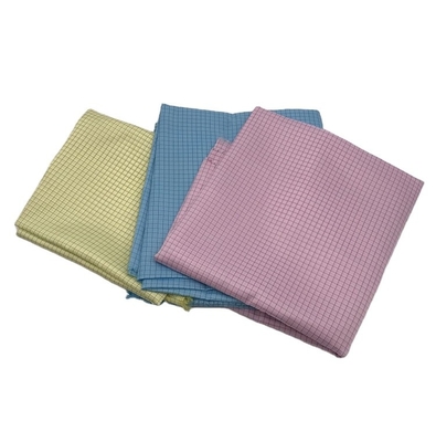 คลีนรูมนำไฟฟ้าสิ่งทอป้องกันไฟฟ้าสถิตย์ 5MM Grid Polyester ESD Fabrics