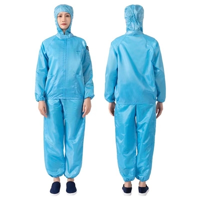 เสื้อผ้าป้องกันไฟฟ้าสถิตย์ ESD 5MM Strip 2.5mm Grip Clean Room Coveralls
