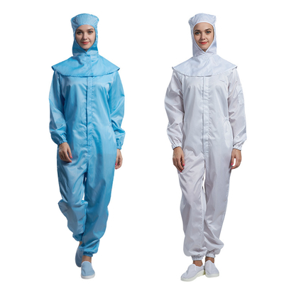 เสื้อแขนยาวป้องกันไฟฟ้าสถิตย์ ESD 2.5mm Cleanroom Hooded Work Pants