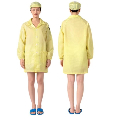 เสื้อผ้าป้องกันไฟฟ้าสถิตย์ทุกขนาด Custom Lint Free Cloth Cleanroom Labor Suit