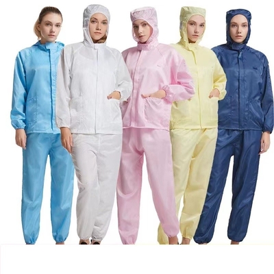 Clean Room Anti Static ESD Smock Gown กันน้ำได้เองพร้อมแขนยาว