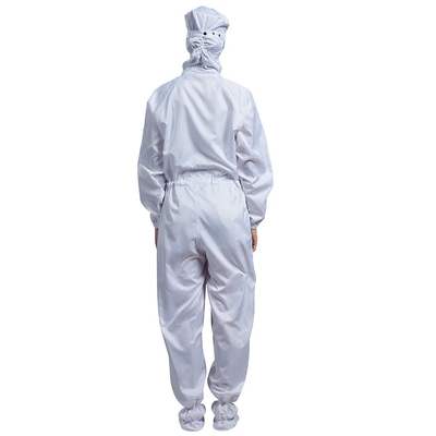 อุตสาหกรรมอิเล็กทรอนิกส์เสื้อผ้าป้องกันไฟฟ้าสถิตย์สีขาว ESD Lab coats Stand Collar