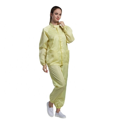 Cleanroom Elastic Cuff เสื้อผ้าป้องกันไฟฟ้าสถิตย์ OEM ESD Safe Clothing