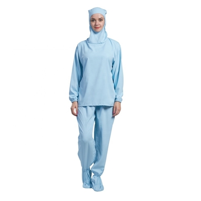 Cleanroom Hooded Anti Static Workwear เสื้อแขนยาวกางเกง