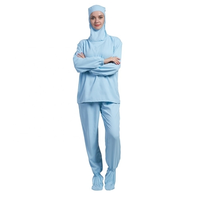 Cleanroom Hooded Anti Static Workwear เสื้อแขนยาวกางเกง