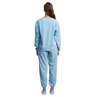 ห้องปฏิบัติการทางการแพทย์ ESD Anti Static Garments Turndown Collar Coat