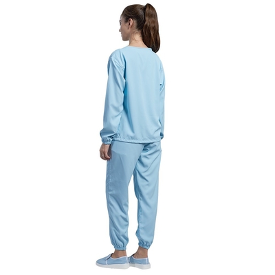 ห้องปฏิบัติการทางการแพทย์ ESD Anti Static Garments Turndown Collar Coat