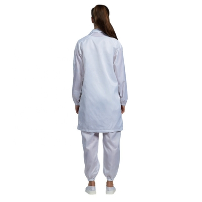 DG001 เสื้อผ้าป้องกันไฟฟ้าสถิตย์ ESD Smock สำหรับคลีนรูมอุตสาหกรรม