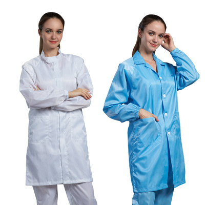 คลีนรูมกันฝุ่นเสื้อผ้าป้องกันไฟฟ้าสถิตย์ ESD Workwear 5mm Grid