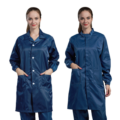 คลีนรูมกันฝุ่นเสื้อผ้าป้องกันไฟฟ้าสถิตย์ ESD Workwear 5mm Grid