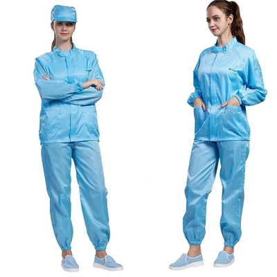 ชุดป้องกันไฟฟ้าสถิตย์ฤดูร้อน ESD Cleanroom Sterile Lab Coat