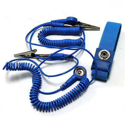 6FT Anti Static ESD สายรัดข้อมือสายงานอิเล็กทรอนิกส์ไร้สาย