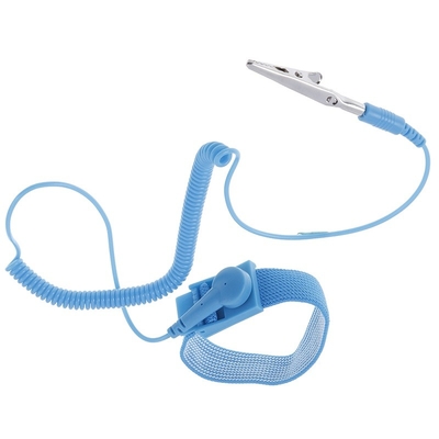 สายรัดข้อมือ Esd แบบป้องกันไฟฟ้าสถิตแบบโลหะปรับได้ Earth Wire Wristband