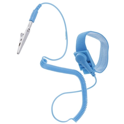 สายรัดข้อมือ Esd แบบป้องกันไฟฟ้าสถิตแบบโลหะปรับได้ Earth Wire Wristband