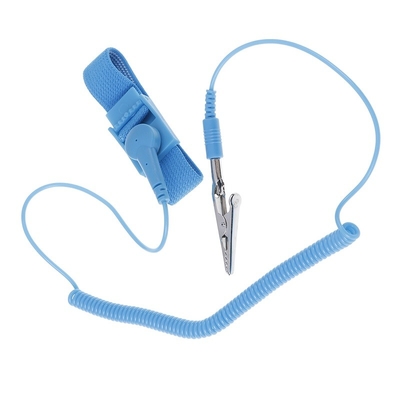 สายรัดข้อมือ Esd แบบป้องกันไฟฟ้าสถิตแบบโลหะปรับได้ Earth Wire Wristband