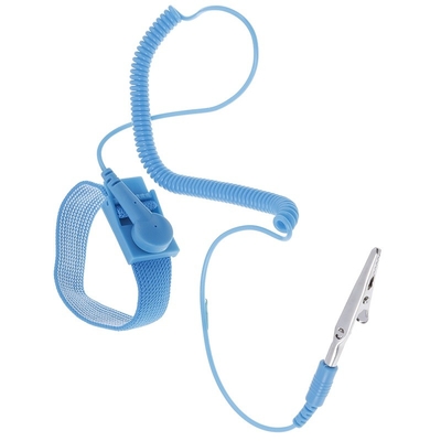 สายรัดข้อมือ Esd แบบป้องกันไฟฟ้าสถิตแบบโลหะปรับได้ Earth Wire Wristband