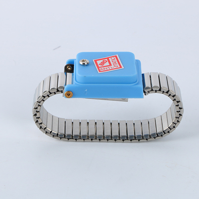 สายรัดข้อมือ ESD แบบไร้สายป้องกันไฟฟ้าสถิตย์สายโลหะพร้อม PVC