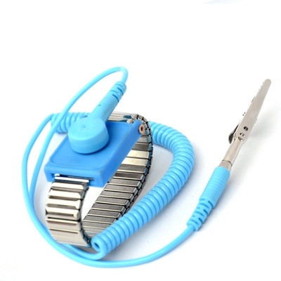 สายรัดข้อมือ ESD ป้องกันไฟฟ้าสถิต 1.8 ม. เทปเมจิก PU PVC สำหรับการคายประจุไฟฟ้าสถิต