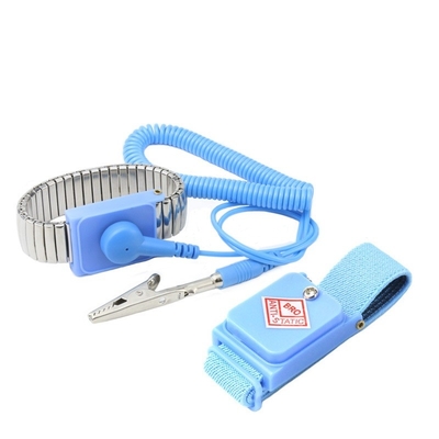 สายรัดข้อมือป้องกันไฟฟ้าสถิตย์ ESD สายรัดข้อมือ 10mm Snap PU 2.5mm PU Cord