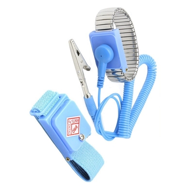 สายรัดข้อมือป้องกันไฟฟ้าสถิตย์ ESD สายรัดข้อมือ 10mm Snap PU 2.5mm PU Cord