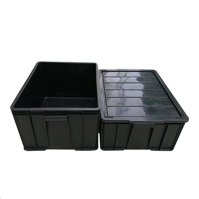 ESD OEM Anti Static Container Plastic Custom Pallet Circulation สีดำ