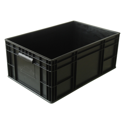 กล่องพลาสติก ESD ปลอดภัยอิเล็กทรอนิกส์ชั้นวาง SMT กล่องบรรจุภัณฑ์ PCB สีดำ