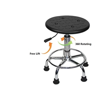เก้าอี้สำนักงานวิทยาศาสตร์ป้องกันไฟฟ้าสถิตย์ของโรงเรียน ESD PU Leather Office Chair Stools