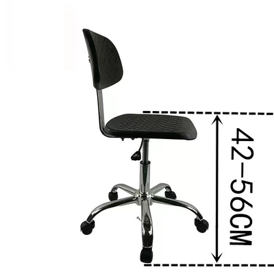 330mm Anti Static Lab เก้าอี้ PU Foam Chair พร้อมพนักพิง