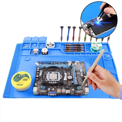 Magnetic Anti Static Repair Mat ฉนวนกันความร้อนคอมพิวเตอร์ Solder Rework ESD