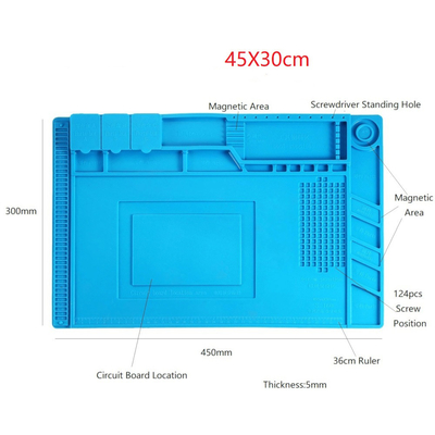 แผ่นซิลิโคนเชื่อม ESD Anti Static การประสาน Mat Heat Resistant Repair Tools